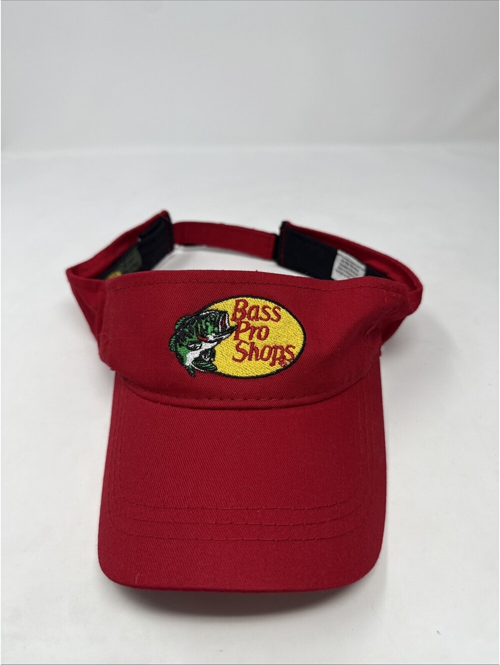 Bass Pro Shops Hat Visor Logo Fishing Hunting Cap Adjustable RED